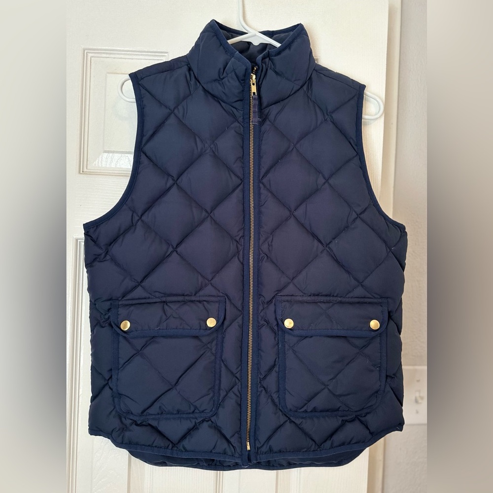 J. Crew Women's Navy Puffer Vest